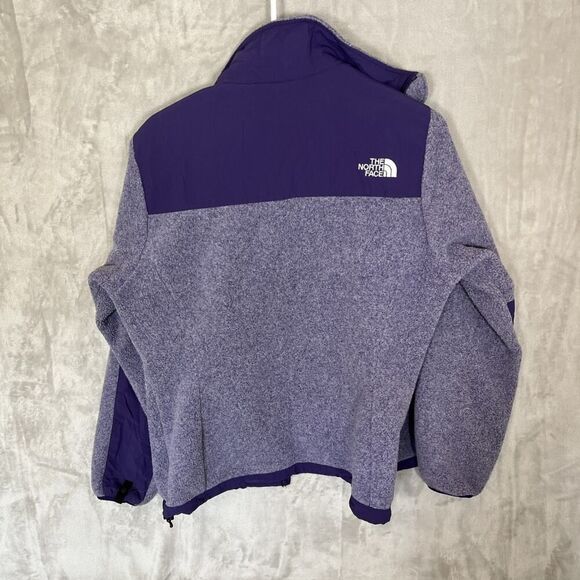 THE NORTH FACE Womens Sz M Polartec® Fleece Denali Jacket Stand Collar Purple - Picture 7 of 10